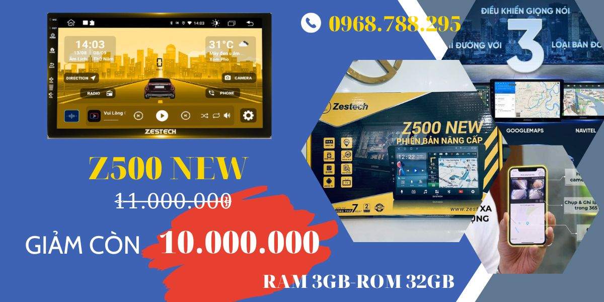 màn hình dvd zestech z500 cho xe ford focus
